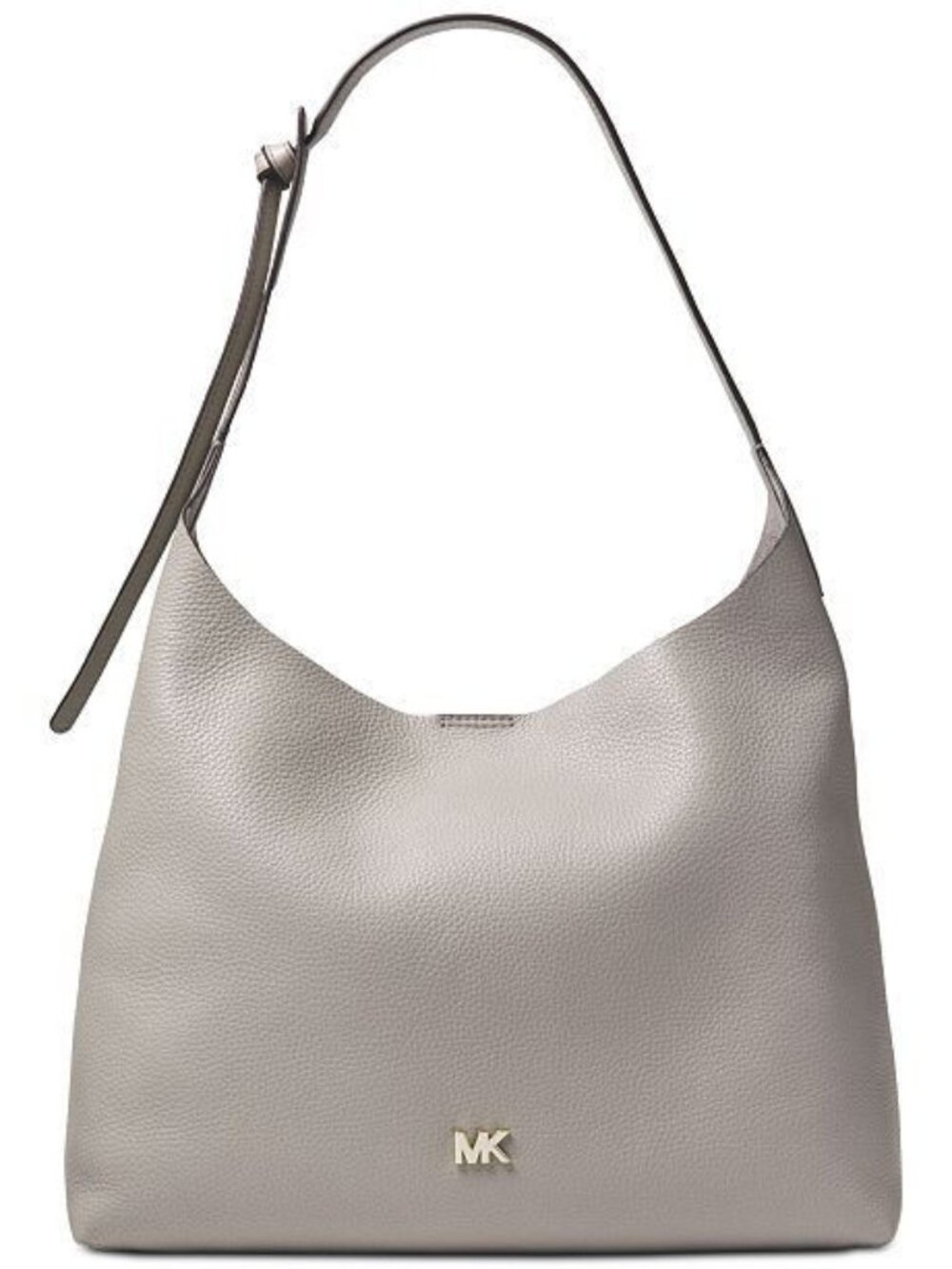 Michael Kors Junie Pebbled Leather Medium Hobo in Pearl Grey